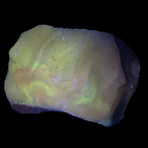 Lavender Pink Milk Glass Art Glass Cullet Glowing Manganese Slag Glass #4GX194 - Picture 2 of 7